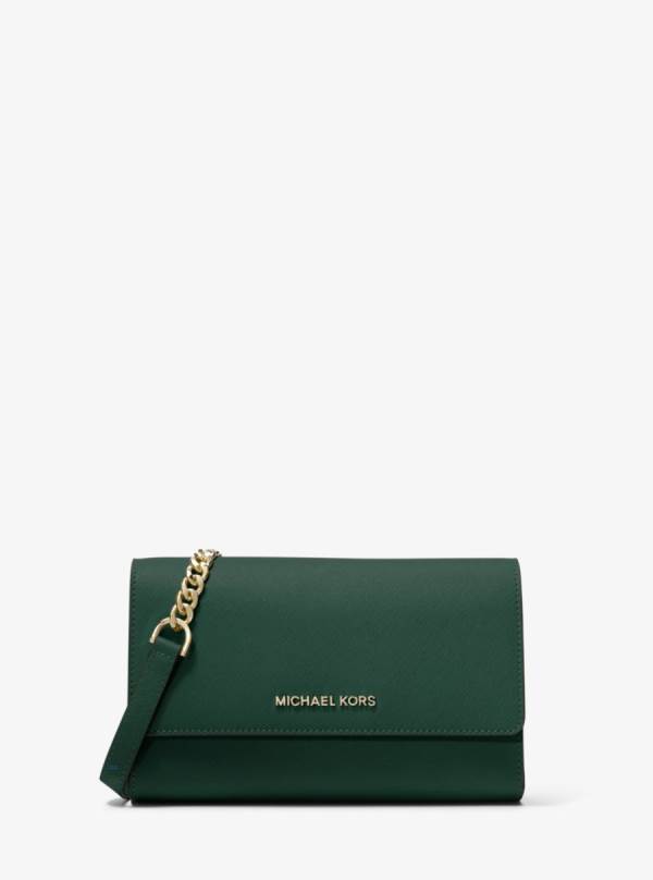 Damske Crossbody Kabelka Michael Kors Saffiano Leather 3-in-1 Crossbody Zelene - Kabelky Michael Kors Lacne | CNUYX-3847